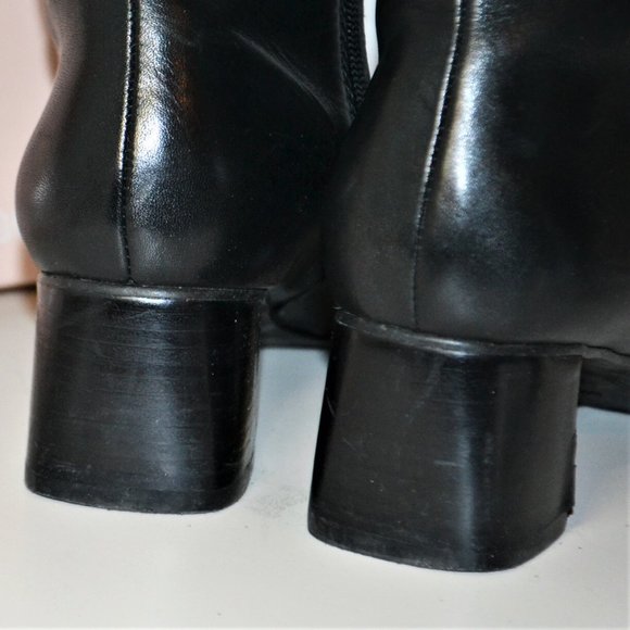 Bandolino Bostela Black Leather Ankle Boot Sz 8 - Picture 4 of 8